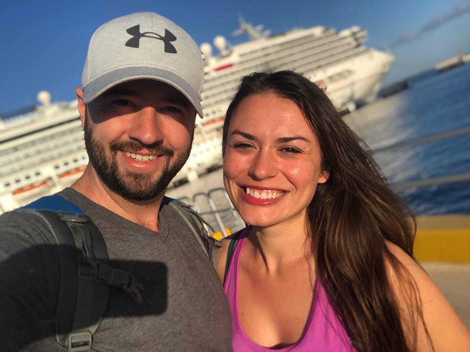 Lauren and Michael on a cruise, 2019.