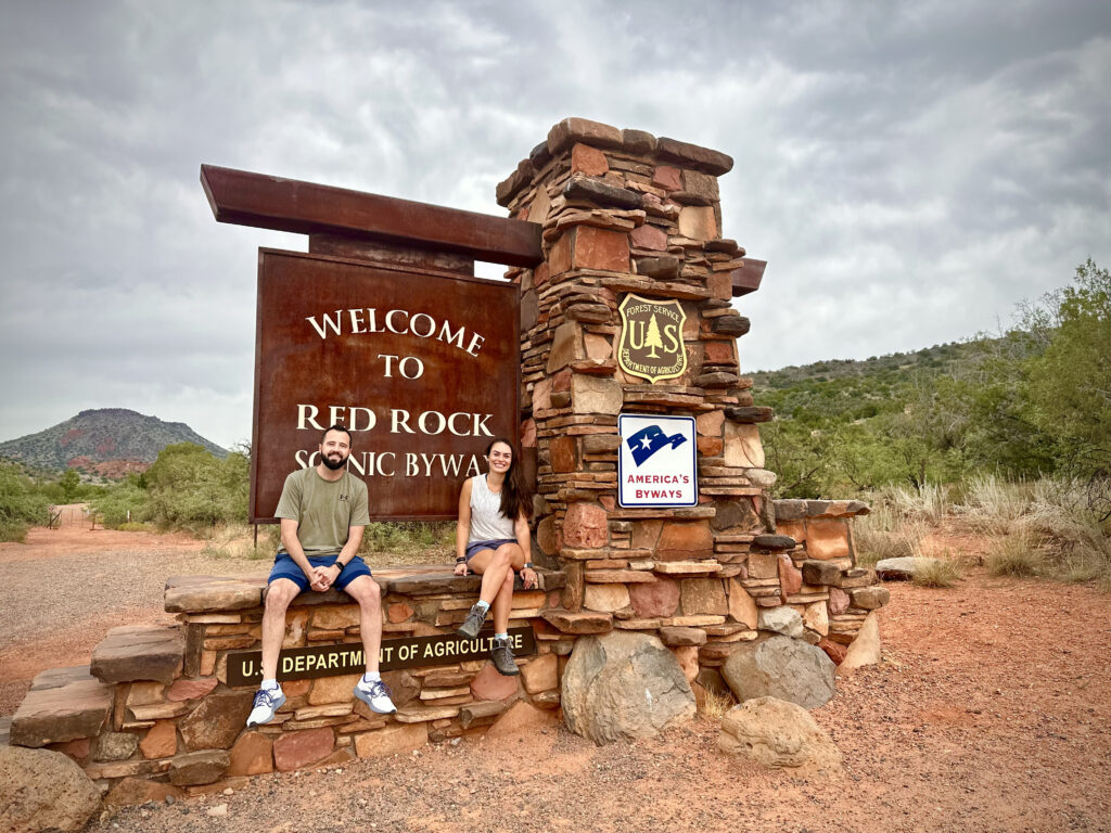 Welcome sign to Red Rocks State Park near Sedona, Arizona.