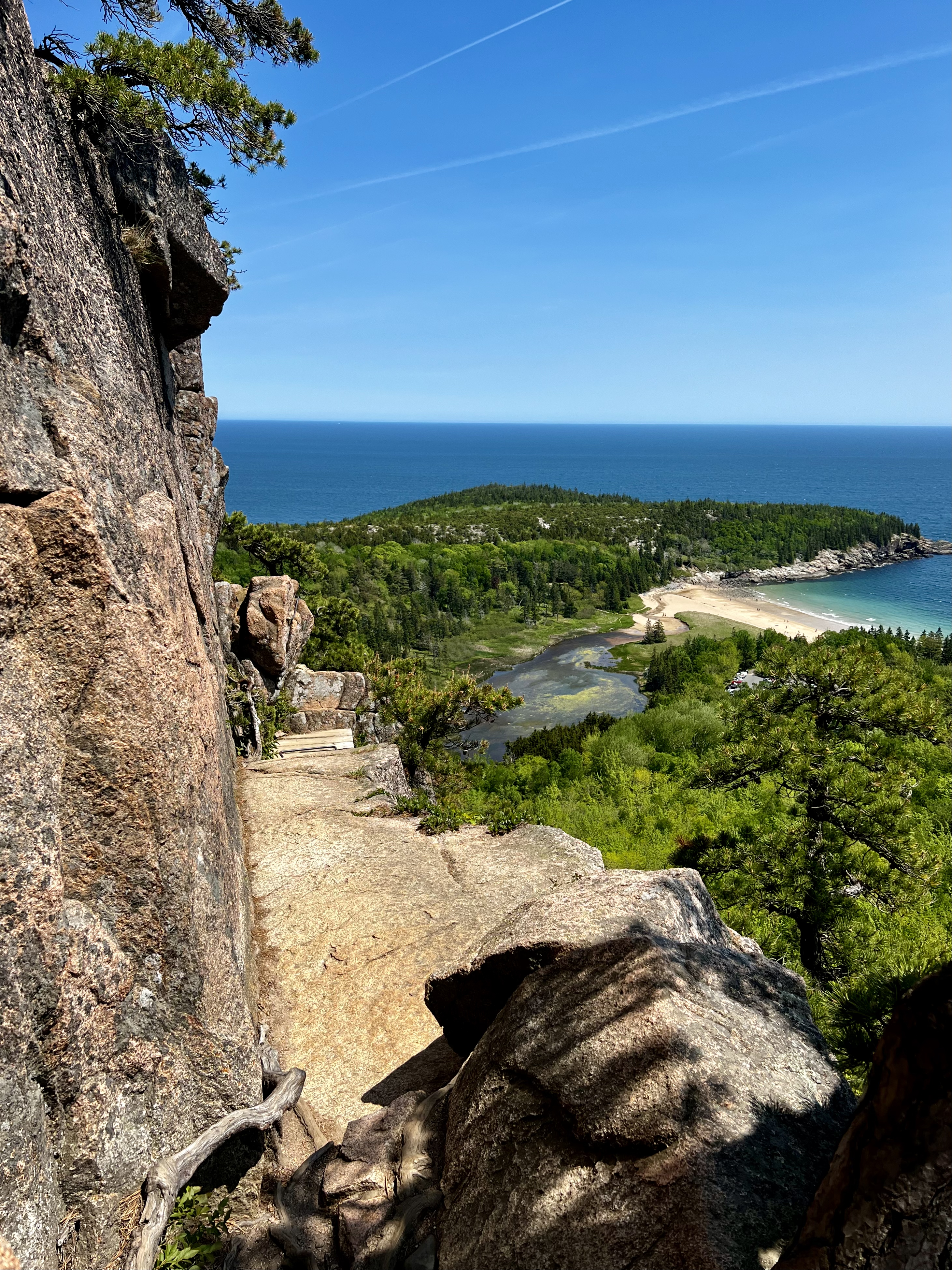 Beehive Trail at Acadia National Park in Maine.