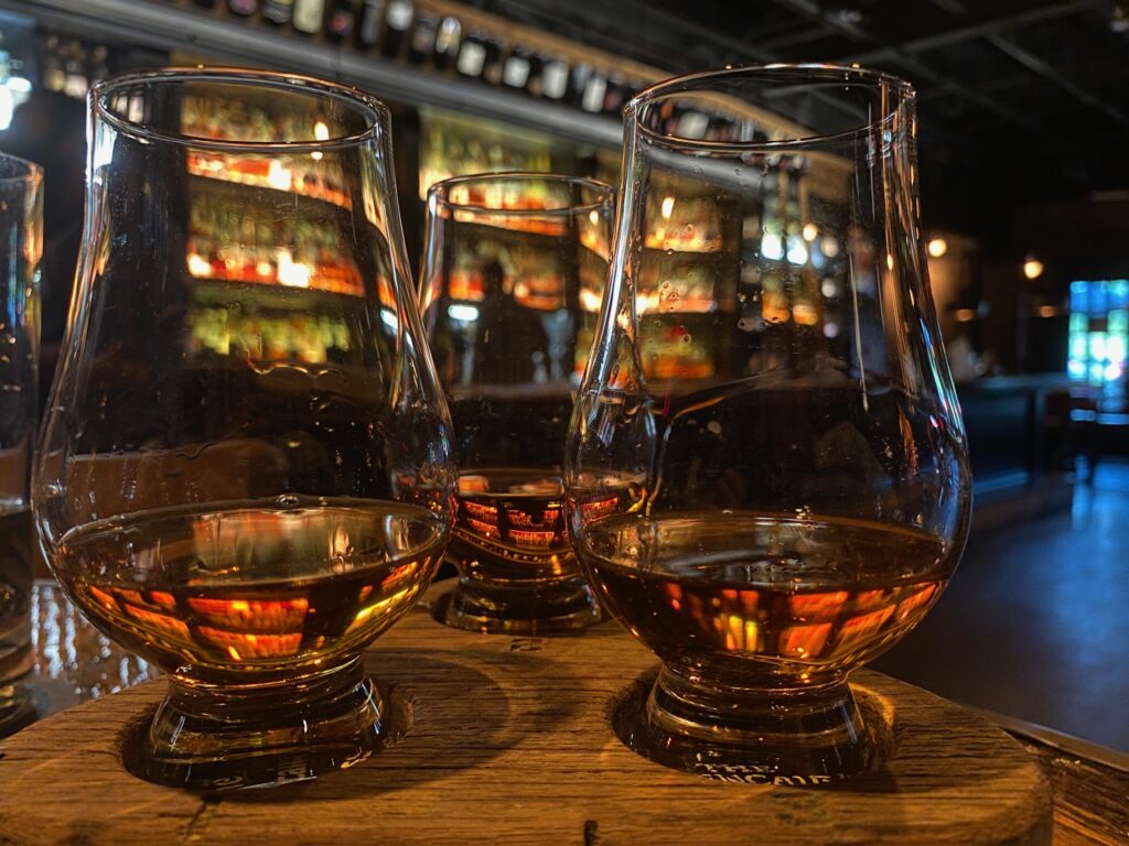 Bourbon tasting in Lexington, Kentucky.