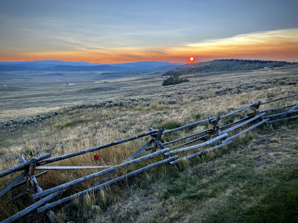 Sunset in Wyoming.