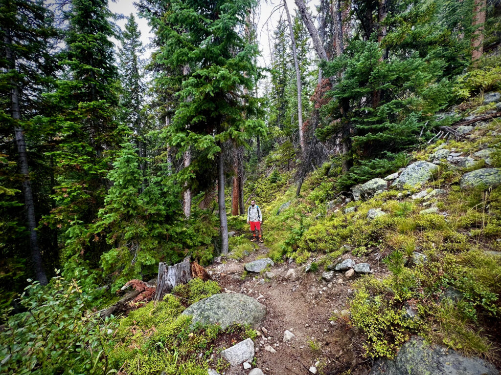 Hiking Gannett Peak near Pinedale, Wyoming.