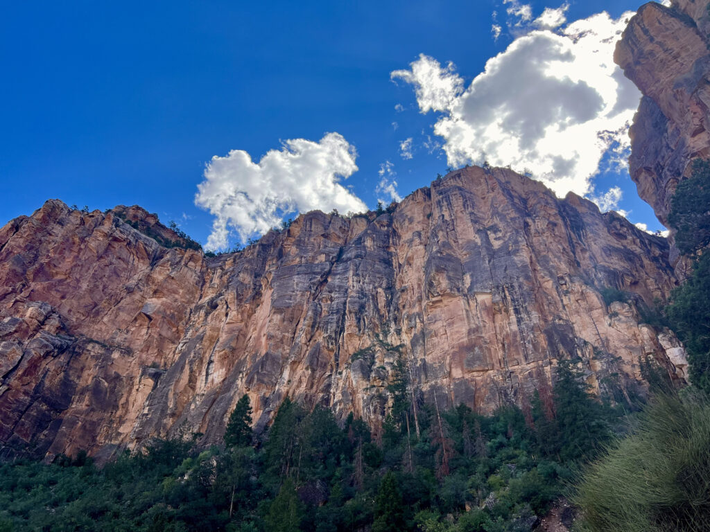 Sights on the Grand Canyon National Park Angel Bright Trail.