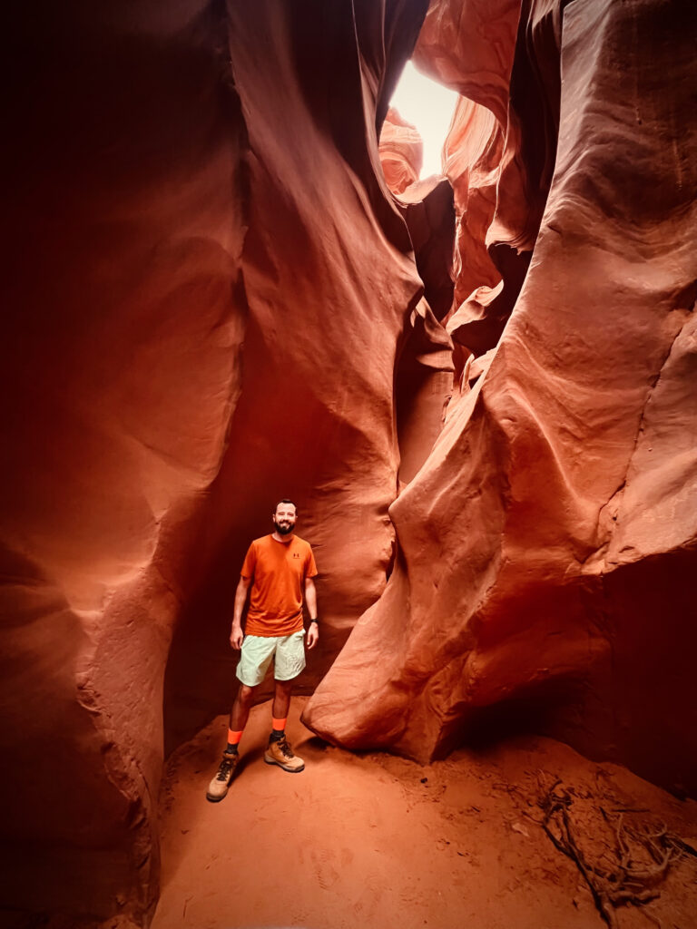 Michael in the Lower Antelope Canyon.