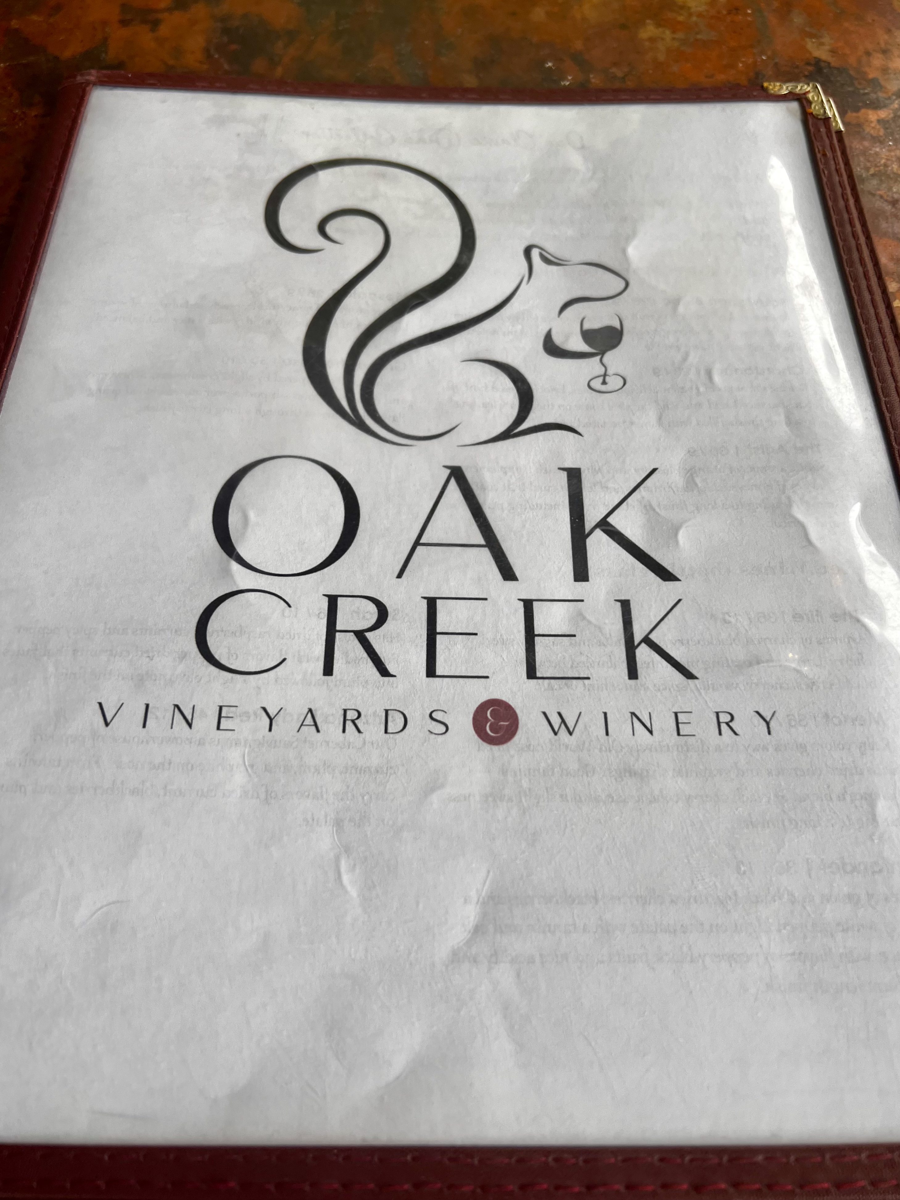 Oak Creek Vineyards & Winery.