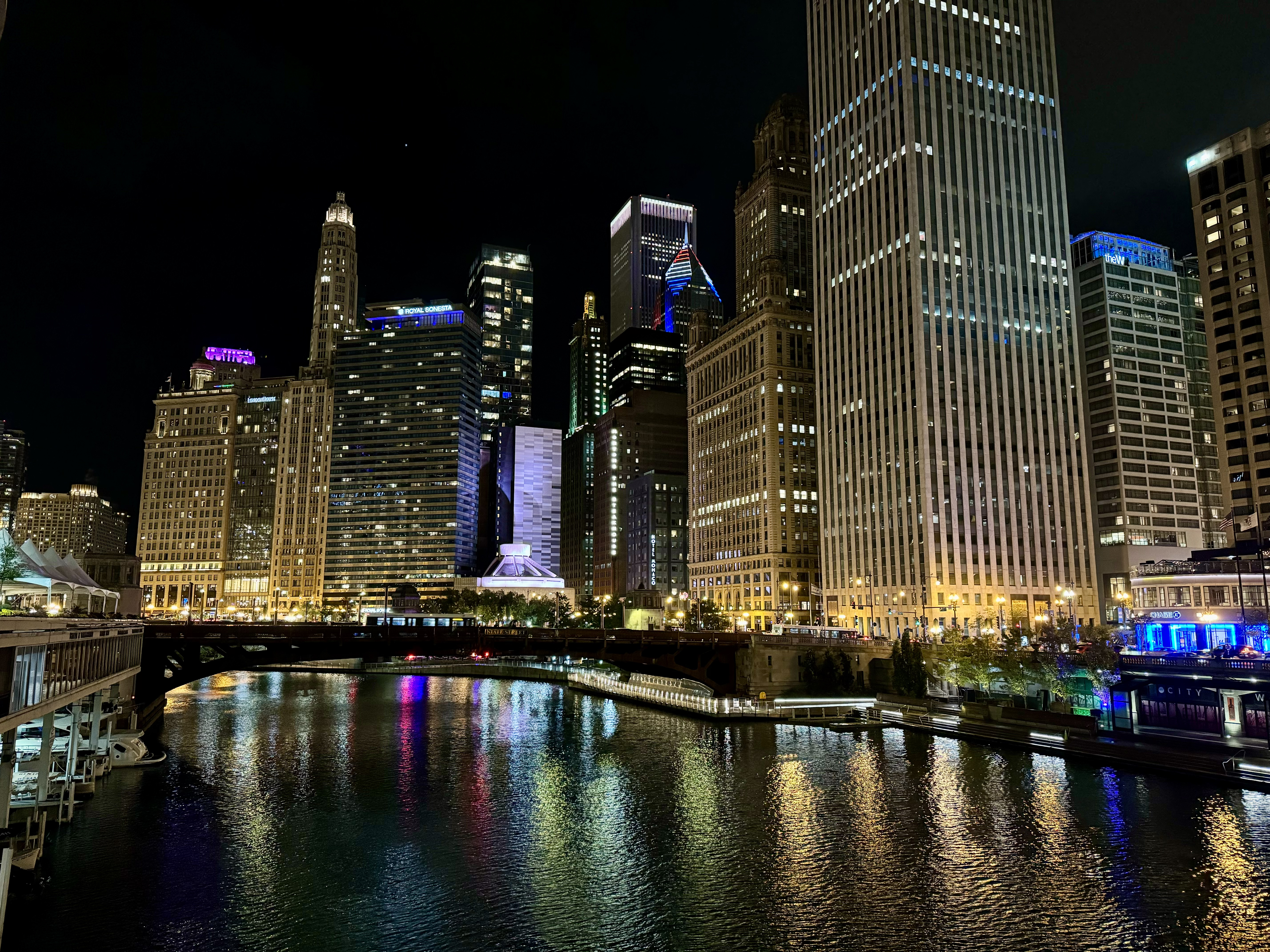 Chicago at night