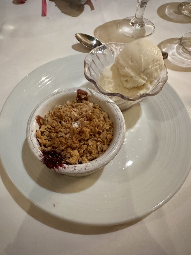 Main dining room dessert