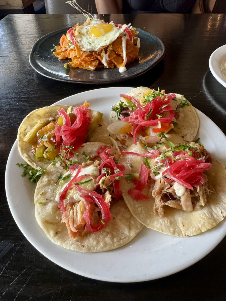 Tacos at Tamayo bottomless breakfast