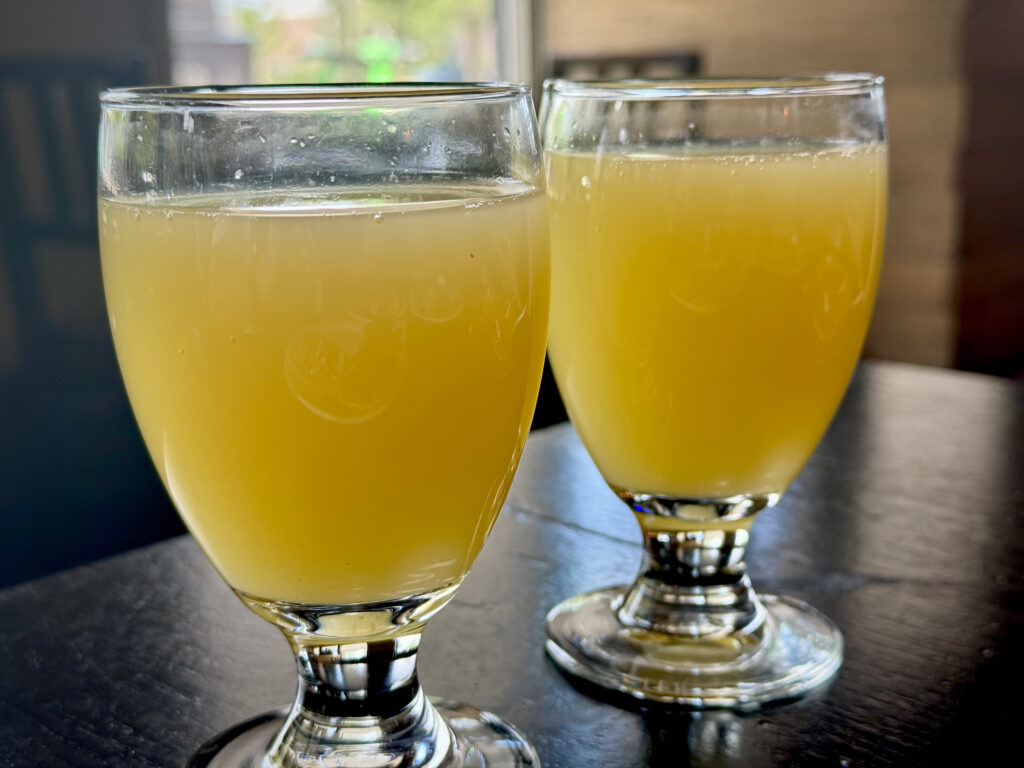 Mimosas at Tamayo bottomless breakfast